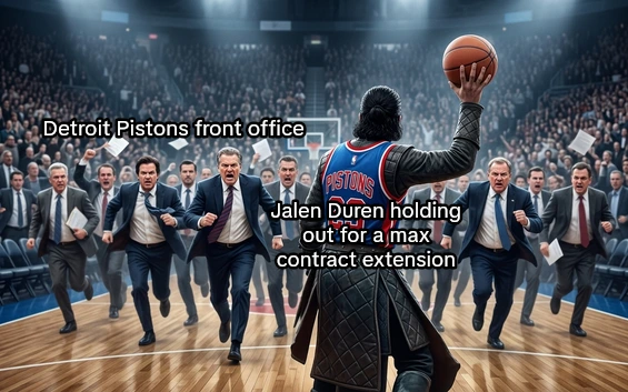 'This is just a staring contest': Where Pistons, Jalen Duren stand in contract stalemate