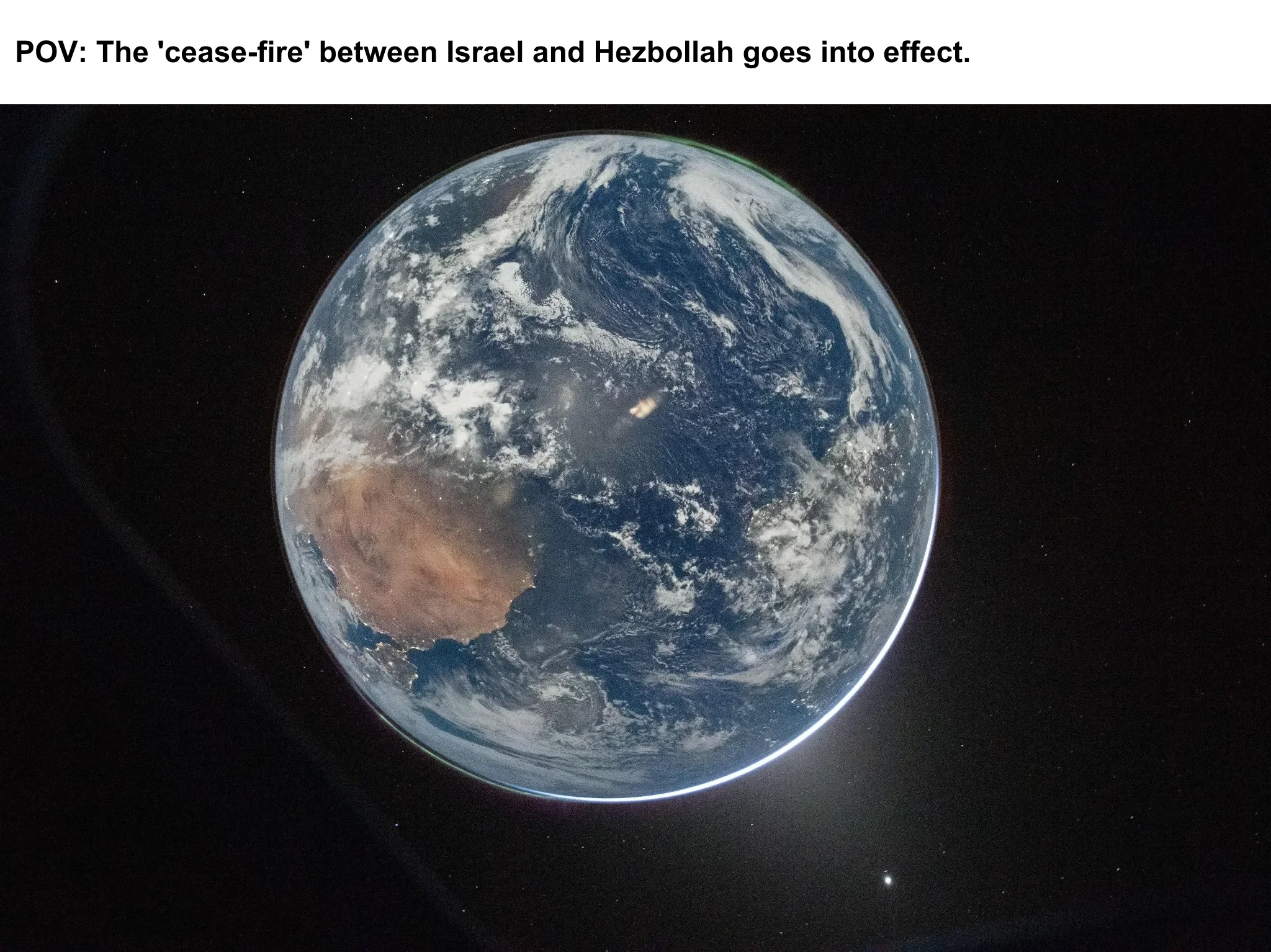 The cease-fire goes into effect after Israel and Hezbollah exchange fire.